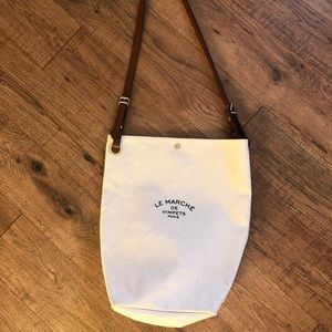 Minimalist Canvas Tote / Crossbody / Shoulder bag Cream